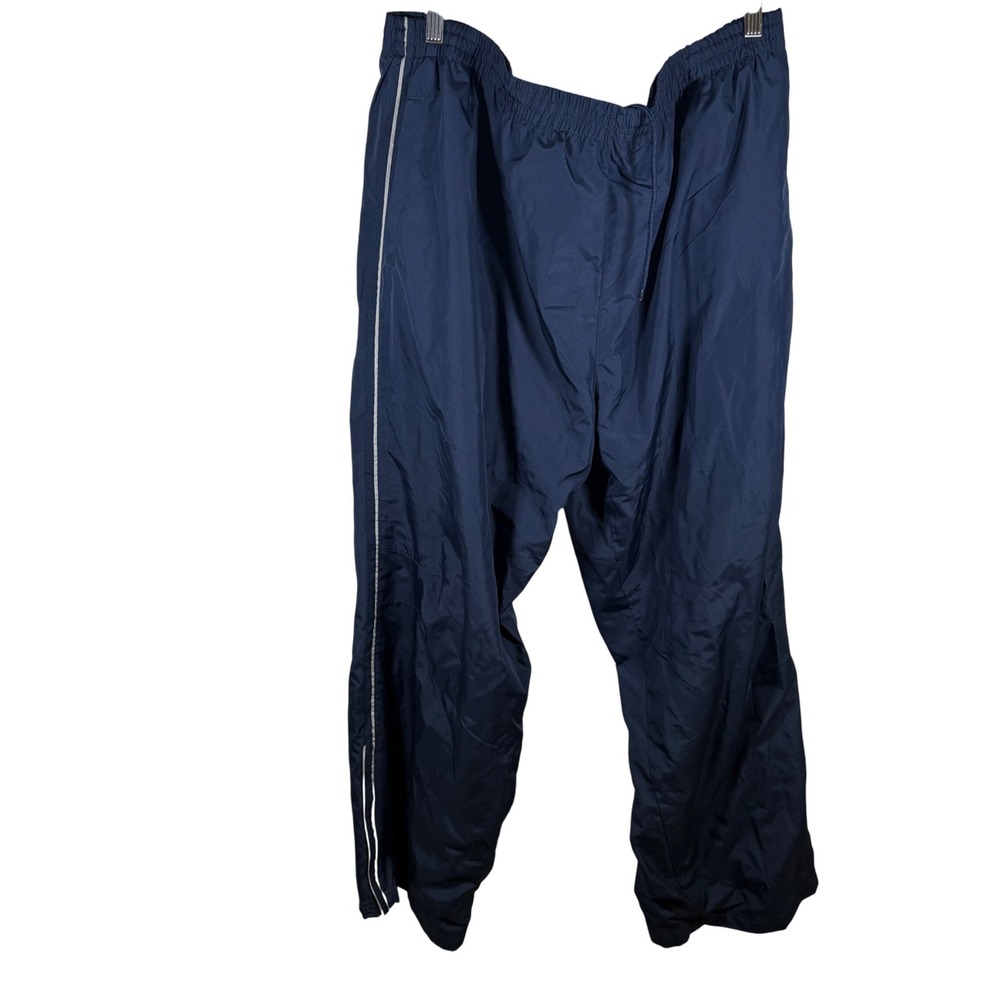 Starter Mens 2XL Midnight Navy‎ Blue Track Pants with White Stripe Nylon